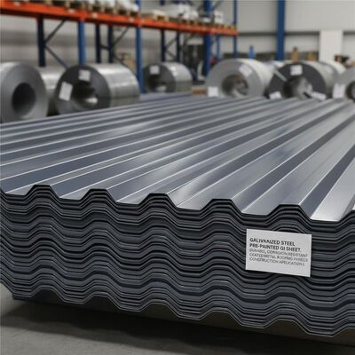 Γαλβανισμένο χάλυβα προβαμμένο φύλλο GI ανθεκτικό στη διάβρωση μεταλλικά πάνελ στέγης για κατασκευαστικές εφαρμογές