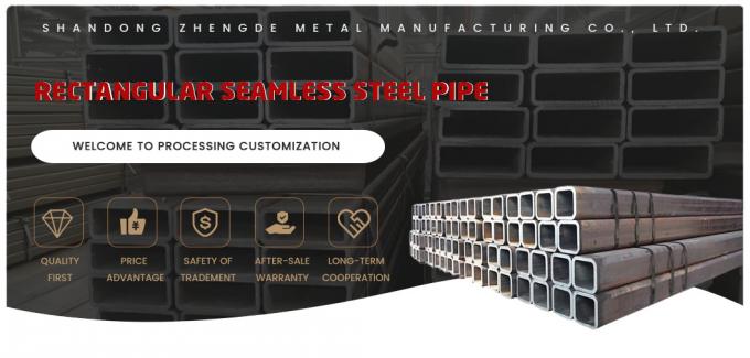 Κίνα Εταιρεία S235jr Ss400 S235j0 A572 Ατσάλι άνθρακα ορθογώνιο αδιάβροχο σωλήνα χαμηλού άνθρακα αδιάβροχο σωλήνα ατσάλι galvanized ορθογώνιο σωλήνα για οικοδομικό υλικό 0