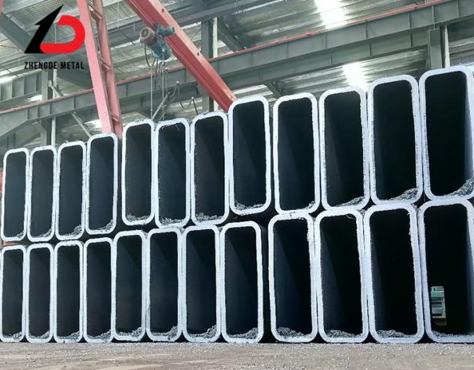 Κίνα Εταιρεία S235jr Ss400 S235j0 A572 Ατσάλι άνθρακα ορθογώνιο αδιάβροχο σωλήνα χαμηλού άνθρακα αδιάβροχο σωλήνα ατσάλι galvanized ορθογώνιο σωλήνα για οικοδομικό υλικό 2